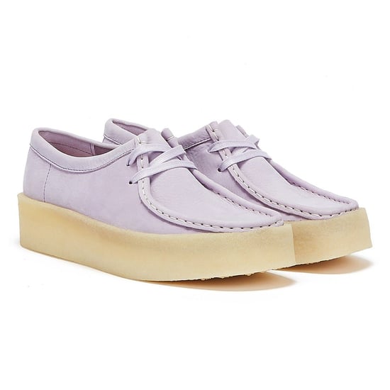 Clarks Wallabee Cup Nubuck Womens Lilac Shoes - (Purple) - Image 1
