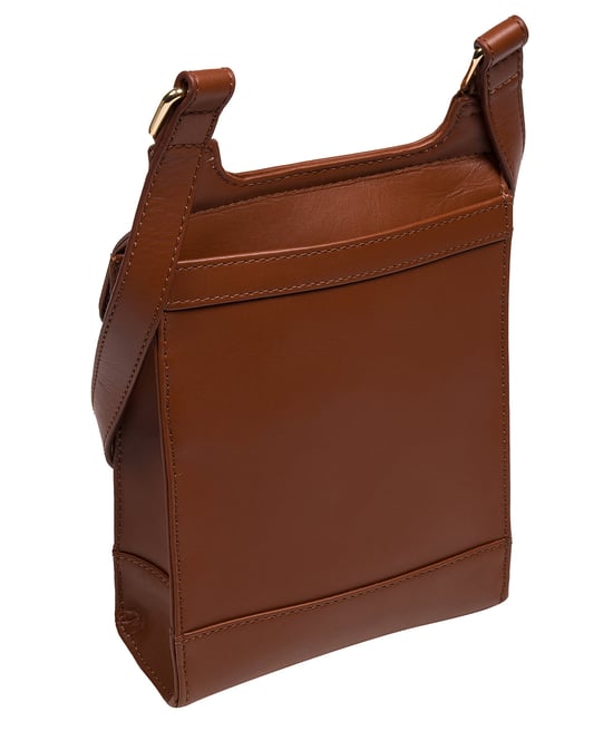 Erma' Caramel Leather Cross Body Bag