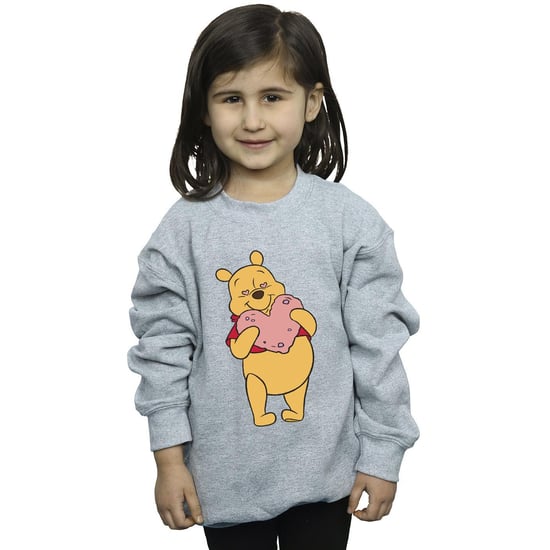Disney Girls Winnie The Pooh Heart Eyes Sweatshirt (Sports Grey)