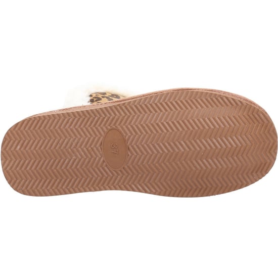 Hush Puppies Womens/Ladies Ashleigh Leopard Print Suede Slipper Boots (Brown) - Image 4