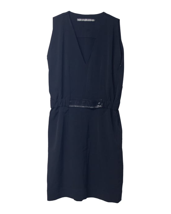 Balenciaga V-ringad klänning i svart triacetat - Image 5
