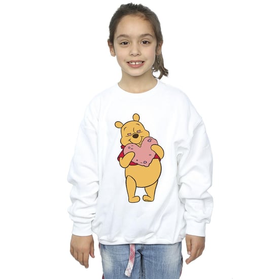 Disney Girls Winnie The Pooh Heart Eyes Sweatshirt (White)