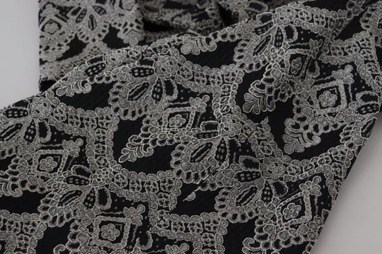 Dolce & Gabbana Zwart Grijs Jacquard Sheath Bodycon Damesjurk - Image 6