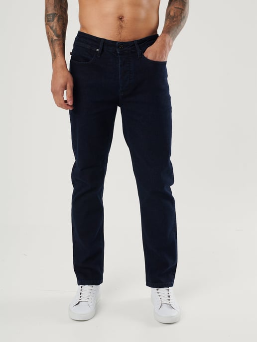 Luke 1977 Men's Freddys Straight Leg Dark Blue Raw Jeans