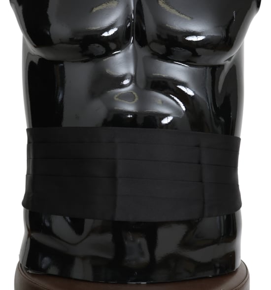 Dolce & Gabbana Grå Herrbälte 100% Siden Cummerbund - Image 1