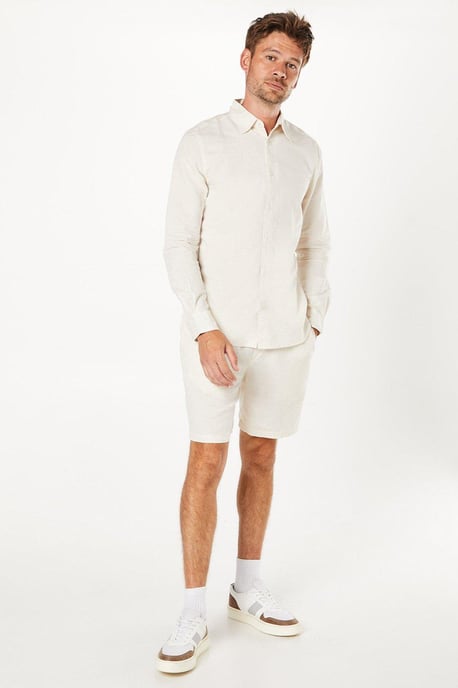 Linen Blend Long Sleeve Shirt