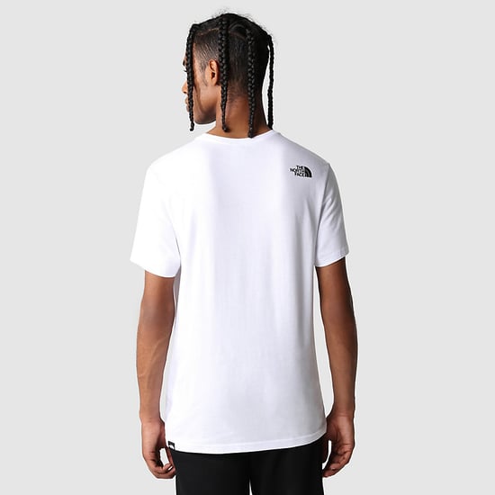The North Face Men's Short Sleeve Fine T-Shirt, White/Black