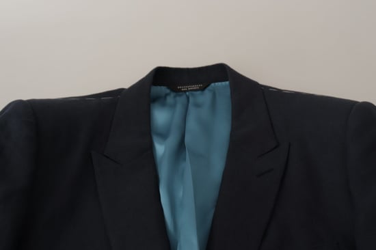 Dolce & Gabbana Dark Blue ALTA SARTORIA Jacka Kappa Herr Blazer - Image 6