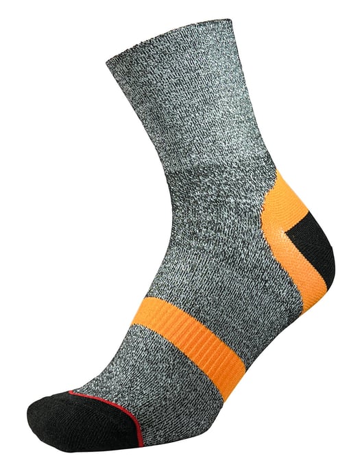 1000 Mile - Mens Approach Repreve Double Layer Breathable Anti Blister Socks - Charcoal / Orange - Image 1