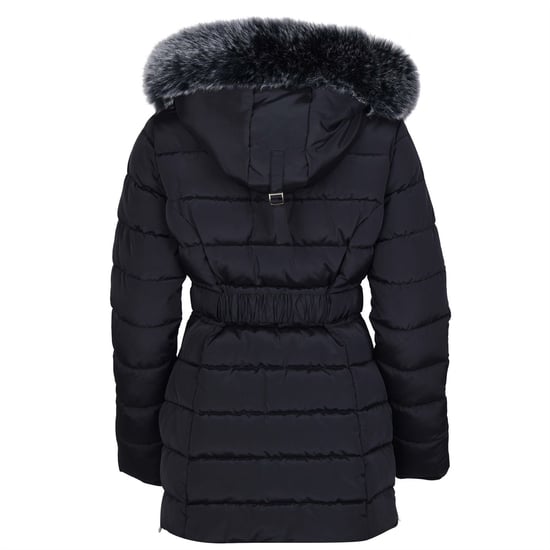 Golddigga Womens Belt Bubble Jacket Top