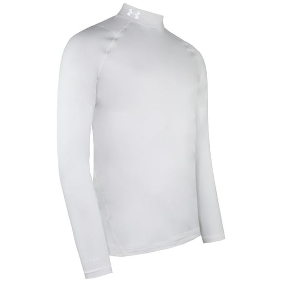 Under Armour ColdGear White Mens Infrared Fitted Golf Mock Baselayer 1366269 100 - Image 2