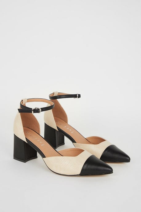 Wide Fit Dollis Pointed Two Part Toe Cap Courts - Image 3