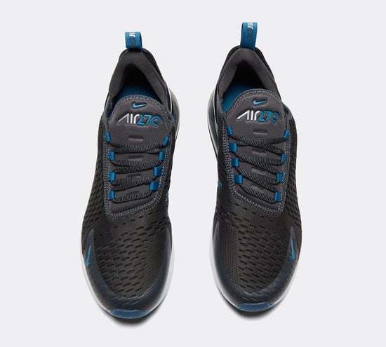 Nike Air Max 270 Trainers Anthracite/Metallic Silver/Industrial Blue