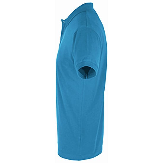 SOLS Heren Perfect Pique Korte Mouw Poloshirt (Aqua) - Image 3