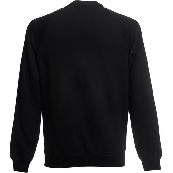 Fruit Of The Loom Heren Raglan Mouwen Belcoro® Sweatshirt (Zwart) - Image 2