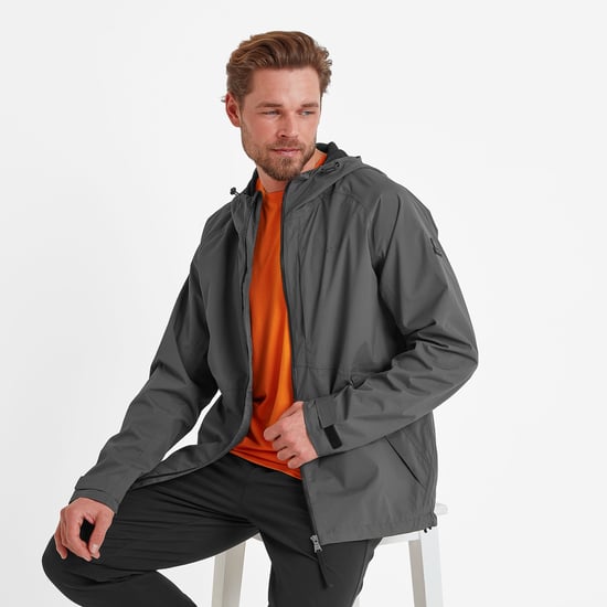 Brigsteer Mens Waterproof Jacket Soot Grey