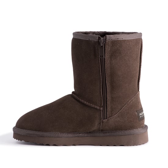 Aus Wooli "Bronte" Australia Mid Calf Zip, Chocolate