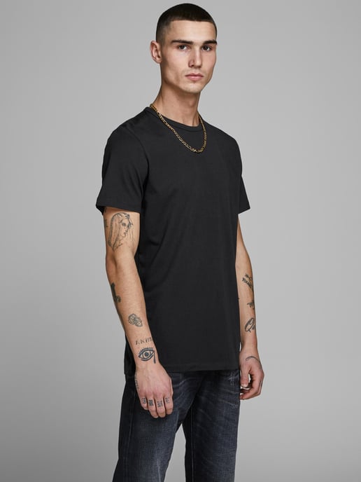 Jack & Jones Pack of 2 Mens Cotton T-Shirt O-Neck - Image 5