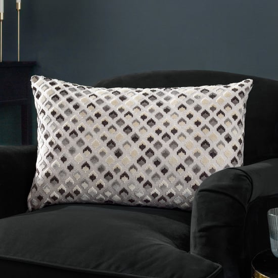 Paoletti Lexington Velvet Jacquard Feather Filled Cushion - Image 6