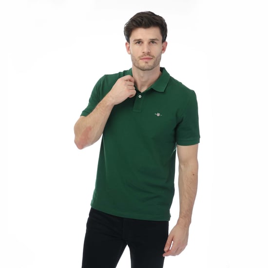 Men's Gant Regular Emb Archive Shield Polo in Green