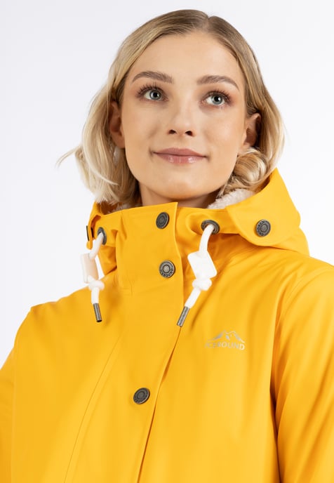 ICEBOUND Rain coat with teddy lining women sunny yellow - Image 3