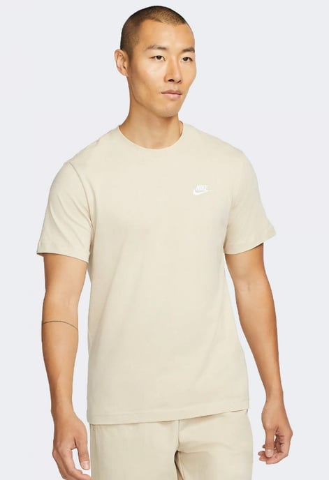 Nike Sportswear Club Mens T Shirt in Beige - Image 1
