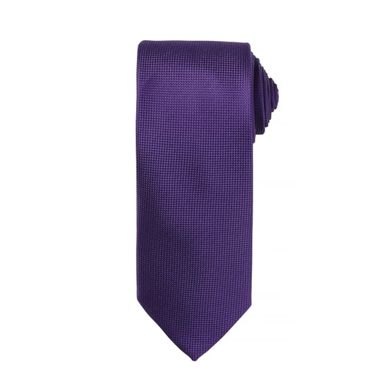 Premier Mens Micro Waffle Formal Work Tie (Pack of 2) (Purple) - Image 1