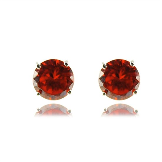 Luxenter yedia earrings made of 925 sterling silver and ruby rhodium plated zirconia finish