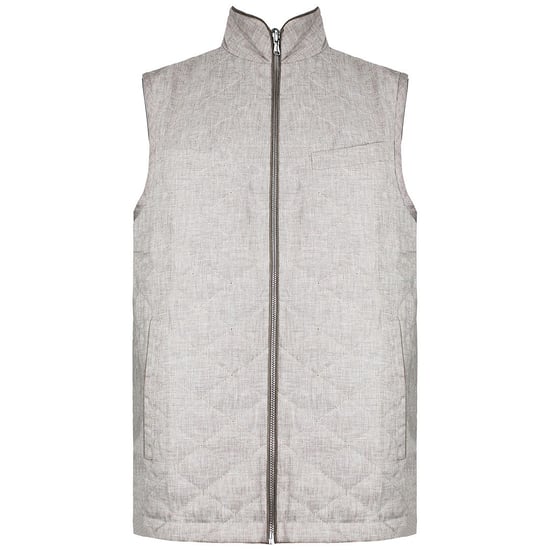 Hackett London Reversible Mens Beige Linen Gilet