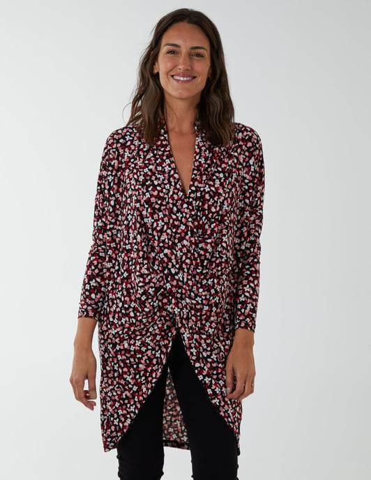Draped Dip Hem Top