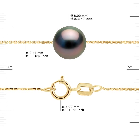 DIADEMA - Bracelet - Tahitian Pearl - Yellow Gold