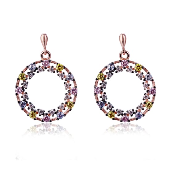 Orphelia 'Ardelle' Dames 925 Sterling Zilveren Oorbellen - Roze ZO-7464 - Image 1
