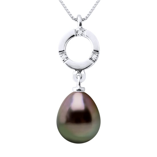 DIADEMA - Pendant - White Gold and Tahitian Pearl - Image 1