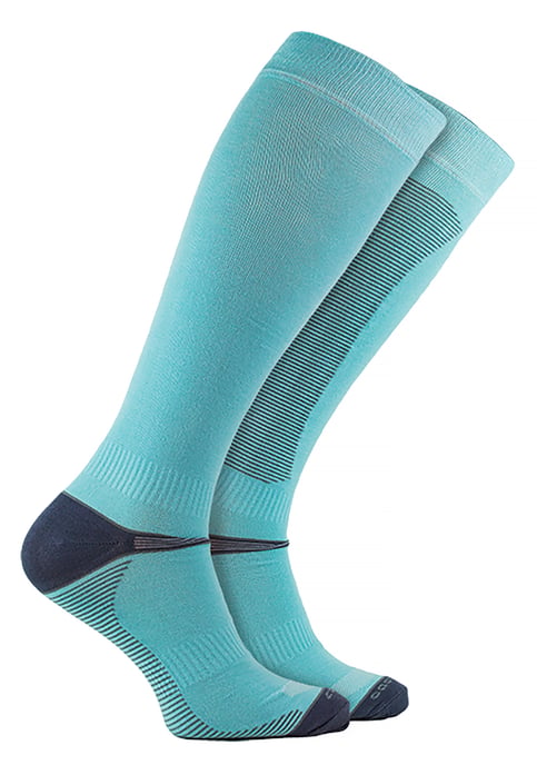Bamboo Equestrian Socks | COMODO | Long Boot Horse Riding Socks | Knee High Bamboo Socks - Light Turquoise - Image 1