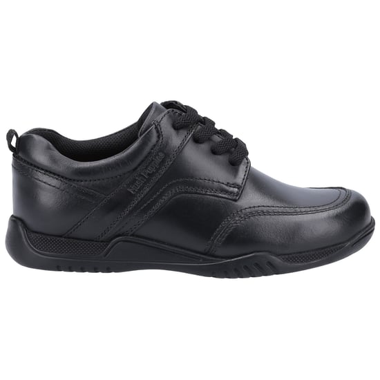 Hush Puppies Boys Harvey Leather School Shoes (Black) - Image 2