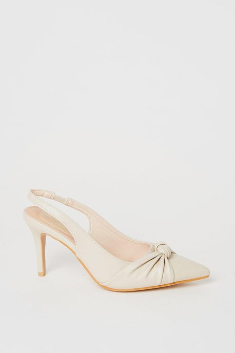 Deja Knot Detail Slingback Stiletto Court Shoes - Image 2