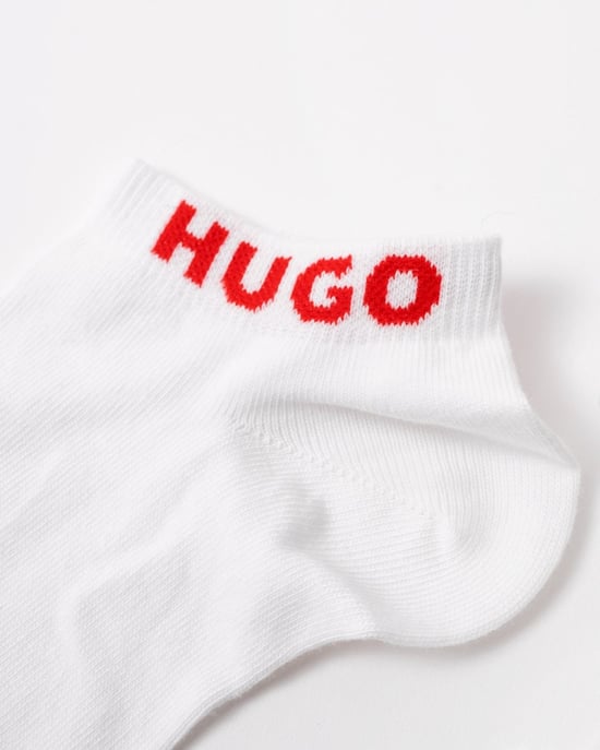 HUGO 3 Pack Mens Combed Cotton Ankle Length Socks - Image 2