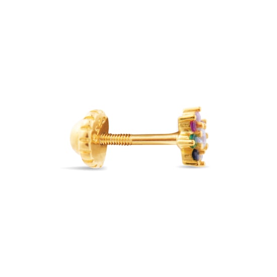 Piercing Luxenter Fanti Sterling Silver 925 och flerfärgad zirkonia med 18 karats gult guld - Image 2
