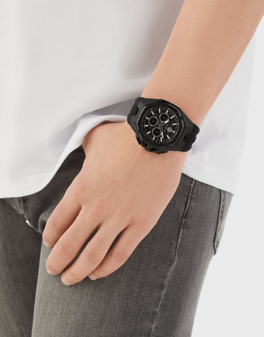 Philipp Plein Octagon Heren Zwarte Horloge PWTBA0623 - Image 3