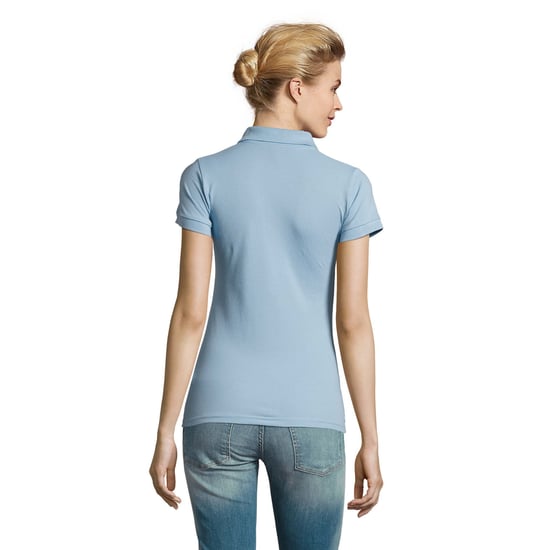 SOLS Womens/Ladies Perfect Polo Shirt (Sky Blue) - Image 2