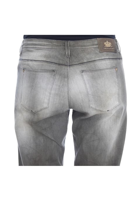 Ermanno Scervino Dam Grå Bomullsblandning Lösa Boyfriend Jeans - Image 6