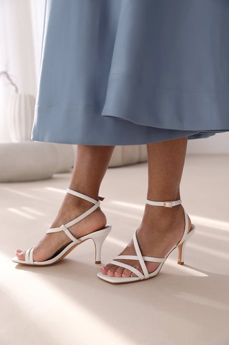 Wheres That From Womens 'Ariyah' Multi Strap Cross Over Mid Heels