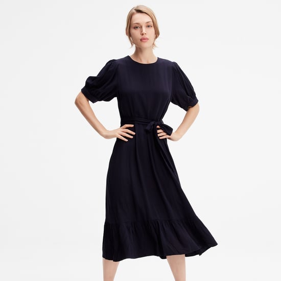 Viscose blouse-jurk met donzige zoom - Image 1