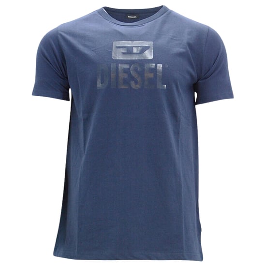 Diesel monotoon logo marineblauw T-shirt - Image 1