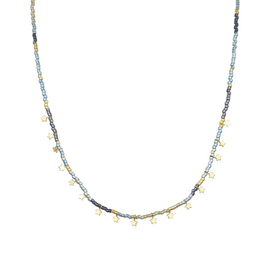 Luxenter Sterling Zilver 925 Ketting Afgewerkt in 18K Geel Goud - Moo - Image 1