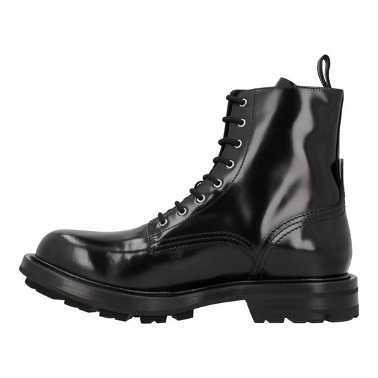 Alexander McQueen Smooth leather combat boots