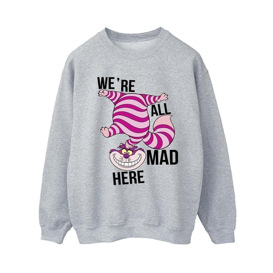 Disney Womens/Ladies Alice In Wonderland All Mad Here Sweatshirt (Sports Grey) - Image 1