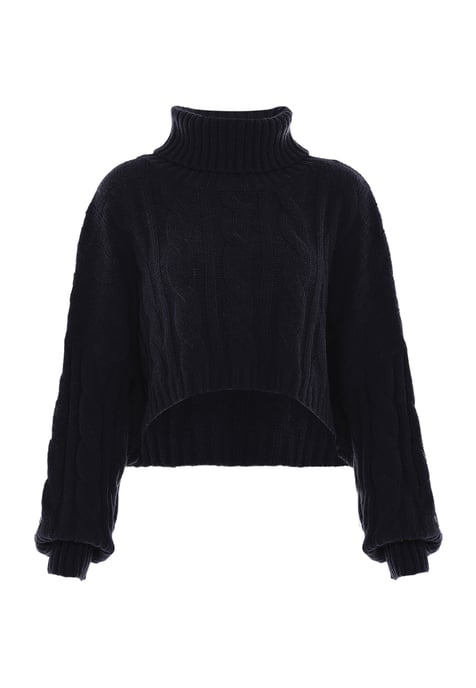 Mymo Trui met coltrui Dames zwart - Image 1