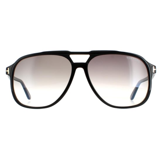Tom Ford Aviator Mens Shiny Black Smoke Gradient Raoul FT0753