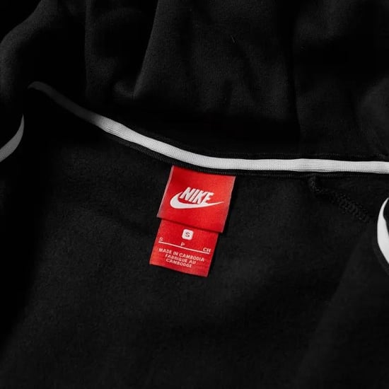 Nike Air Fleece Mens Zip Through Hoodie In Black - Image 6